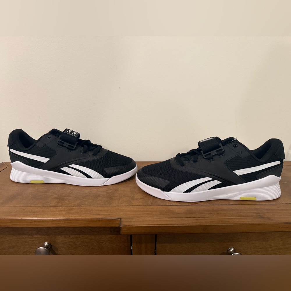 Reebok Lifter PR II Mens Black White FU9444 Lace Up Shoes Sz US 13 NWOB